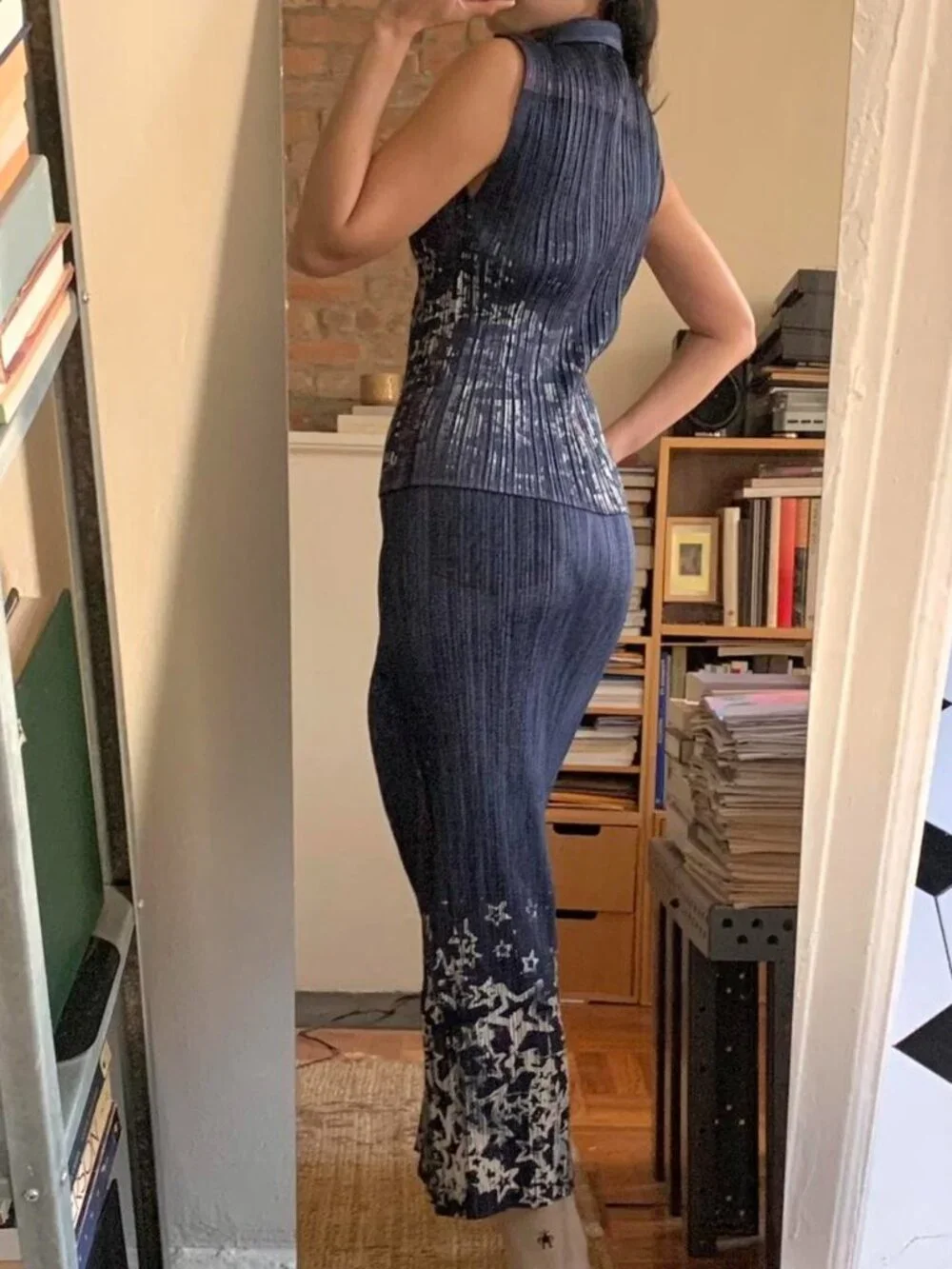 Issey Miyake Pleats Please Denim Star Set Dark Navy JP4